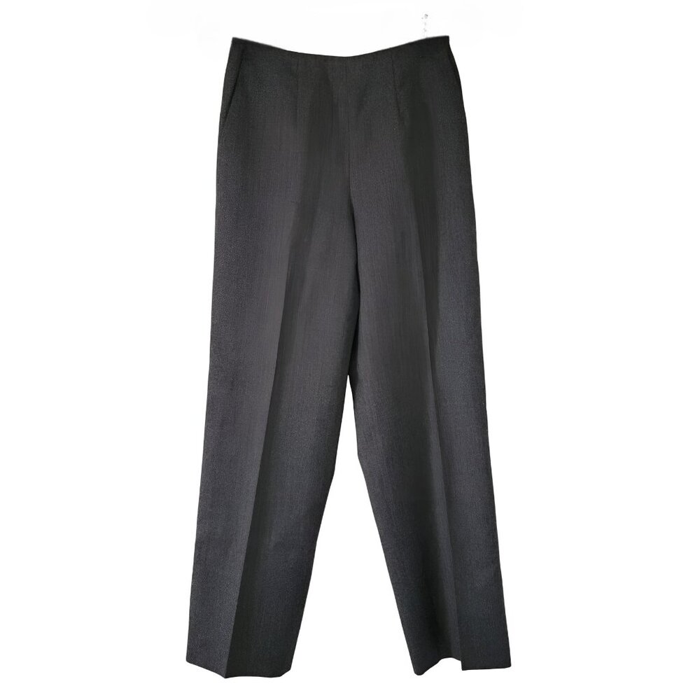 Talbots Petites Gray Flat Front Side Zip Minimalist Neutral Dress Pants 16 P